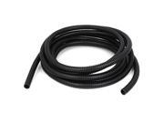 BWG 4 Meter Plastic Corrugated Tube Electric Conduit Pipe Black 13MM Outer Dia