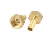 1 2BSP Female to 10mm Hose Barb Air Fuel Gas Pipe Brass Quick Connector 2Pcs