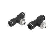 1 2 Tube 1 8BSP Male Thread 3 Ways Air Gas Quick Connect Fittings 2pcs