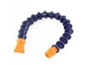 M16 Male Thread 34cm Flexible Blue Orange Plastic Water Oil Coolant Pipe Hose