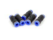 5 Pcs Pneumatic Straight Union Tube OD 6mm Push In To Connect Fitting One Touch