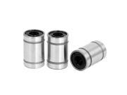 Unique Bargains LM6UU Carbon Steel Sealed Rubber Cylinder Shaped Linear Ball Bearing 3pcs