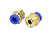 Tube OD 8mm x 3 8BSP Push In Quick Release Air Fitting Connector 2pcs