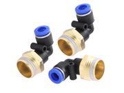 3 Pcs 1 2BSP Male to 8mm Tube Elbow Connectors Quick Connect Fittings PL8 04