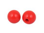 Cabinet Furniture M8 Female Thread Plastic Ball Knob Pull Handle Red 2 Pcs