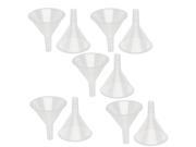 10Pcs Clear White Plastic 4.8cm Mouth Dia Filter Funnel For Perfume Distribution