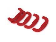 Furniture Cabin Drawer Box Plastic Bowing Pull Handle Knob Red 5pcs