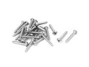 7 M3.9x25mm Stainless Steel Phillips Round Pan Head Self Tapping Screws 25pcs
