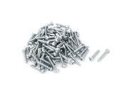 Unique Bargains 4.2mmx25mm Thread 4 Phillips Pan Head Carbon Steel Self Tapping Screws 100pcs