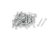 Unique Bargains 4.8mmx45mm Thread 10 Phillips Pan Head Carbon Steel Self Tapping Screws 50pcs