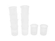 10pcs 50mL Plastic Graduated Liquid Measuring Beaker Testing Cup for Lab Kitchen