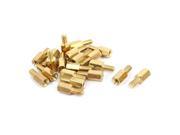 M3 Male to Female Thread Brass Hexagonal PCB Spacer Standoff Support 7 6mm 20pcs
