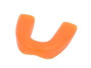 Sports Boxing Soft Plastic Single Layer Mouth Gum Shield Teeth Protector Orange