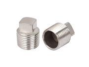 3 8BSP Male Thread Pipe Square Head Plug Fittings Full Range Tube End 2pcs