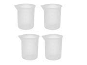 100ml Lab Test Plastic Graduated Measuring Beaker Cup Container 4 Pcs