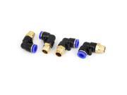 8mm Tube 1 4BSP Male Thread Pneumatic Elbow Union Quick Release Fittings 4pcs