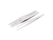 Unique Bargains Stainless Steel Pointed Tip Straight Tweezers Hand Tool 7 Inch Length 4 Pcs