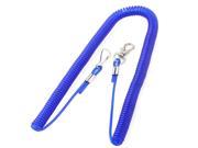 Unique Bargains Dual Lobster Clasp Stretchy Coiled Plastic Fishing Rope Cable Royal Blue