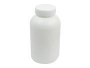 Unique Bargains 600mL Widemouth Double Cap White Plastic Chemical Storage Case Bottle for Lab