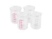 Laboratory Plastic Liquid Measuring Cup Mug Measurement Beaker 50ml 4pcs