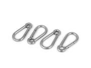 7mm Thickness 304 Stainless Steel Carabiner Snap Eyelet Hooks 4pcs