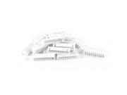 10PCS 10 Pin 2.54mm Pitch Straight Mounting Pin Headers White