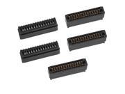 Unique Bargains 5 Pcs Dual Rows 28 Pins 2.54mm Pitch Straight Pin Header for Breadboard