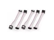 Unique Bargains 5pcs F F IDC 8Pin Hard Drive Flat Ribbon Cable Connector 10cm for Motherboard