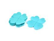 Kitchen Silicone Flower Shaped Heat Insulation Pad Cup Mats Blue 5pcs