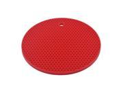 Silicone Honeycomb Design Table Heat Resistant Mat Cup Cushion Placemat Pad Red