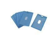 10Pcs Blue Hard Plastic Vertical Staff Name Badge ID Holder