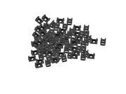 Unique Bargains 9mm Width Cable Zip Tie Mount Base Plastic Saddle Type Wire Holder Black 98Pcs