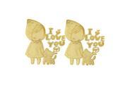 2 Pcs Cat Girl Accent Gold Tone Plating Sticker Pasters for MP3