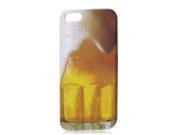 Unique Bargains Beer Mug Design Gradient Hard Back Case Cover Yellow White for iPhone 5 5G 5th