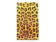 Unique Bargains Glitters Detail Leopard Print Mobile Phone Back Sticker Yellow Dark Brown
