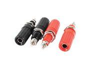 4 Pcs Audio Amplifier Connecting Banana Binding Post Connector Red Black