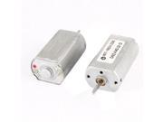 Unique Bargains 2 Pcs 11000RPM Rotary Speed Cylinder Shape Magnetic DC Geared Motor 6V 0.1A