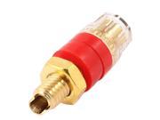 Unique Bargains Speaker Binding Post Cable Amplifier Terminal Plugs Red Clear