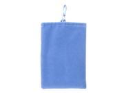 Unique Bargains Portable Blue Velvet Pouch Sleeve Bag Case 5 Inch for Mobile Phone MP4 MP5