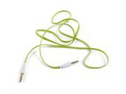 Unique Bargains Green 3.5mm Male to 3.5mm Male Plug Adapter Flat Audio Extension Cable 1M