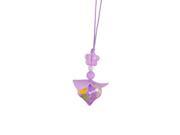 Unique Bargains Leaf Bead Flower Heart Shape Pendant MP3 MP4 Phone String Hanger Purple