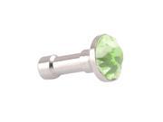 Unique Bargains Clear Green Shiny Crystal 3.5mm Anti Dust Earphone Ear Cap Plug for Mobile Phone