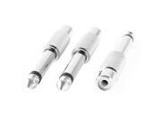 3 Pieces 6.35mm 1 4 Audio Mono Male to RCA Female Socket M F Adapter Connector