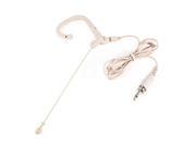 1.2m Cable Headset Single Earhook 3.5mm Mono Plug Mic Microphone Beige