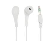 Replacement Mobile Phone 3.5mm Jack Stereo Headphone Earphone White 1.2M Cord