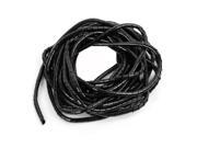 Unique Bargains 8mm External Diameter Black Polyethylene Spiral Cable Wire Wrap Tube 11M