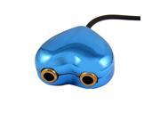 Blue Heart Case 3.5mm M to F Dual Socket Audio Adapter