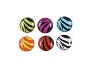 Unique Bargains Zebra Design Home Button Stickers 6 in 1 for iPhone 4 4G 4S 4GS 5 5G 5th Gen