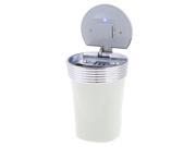 Portable Plastic Metal Cylinder Shaped Ashtray for Car with Gray Cap