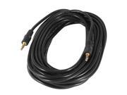 Unique Bargains 3.5mm Male to Male M M Adapter Audio Extension Cable Cord Black 10m 33ft